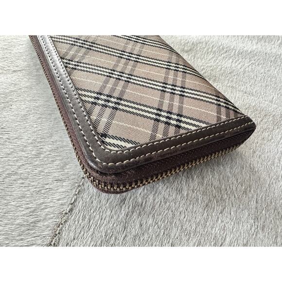 Burberry Blue Label Plaid Zip Around Long Wallet - Picture 4 of 13